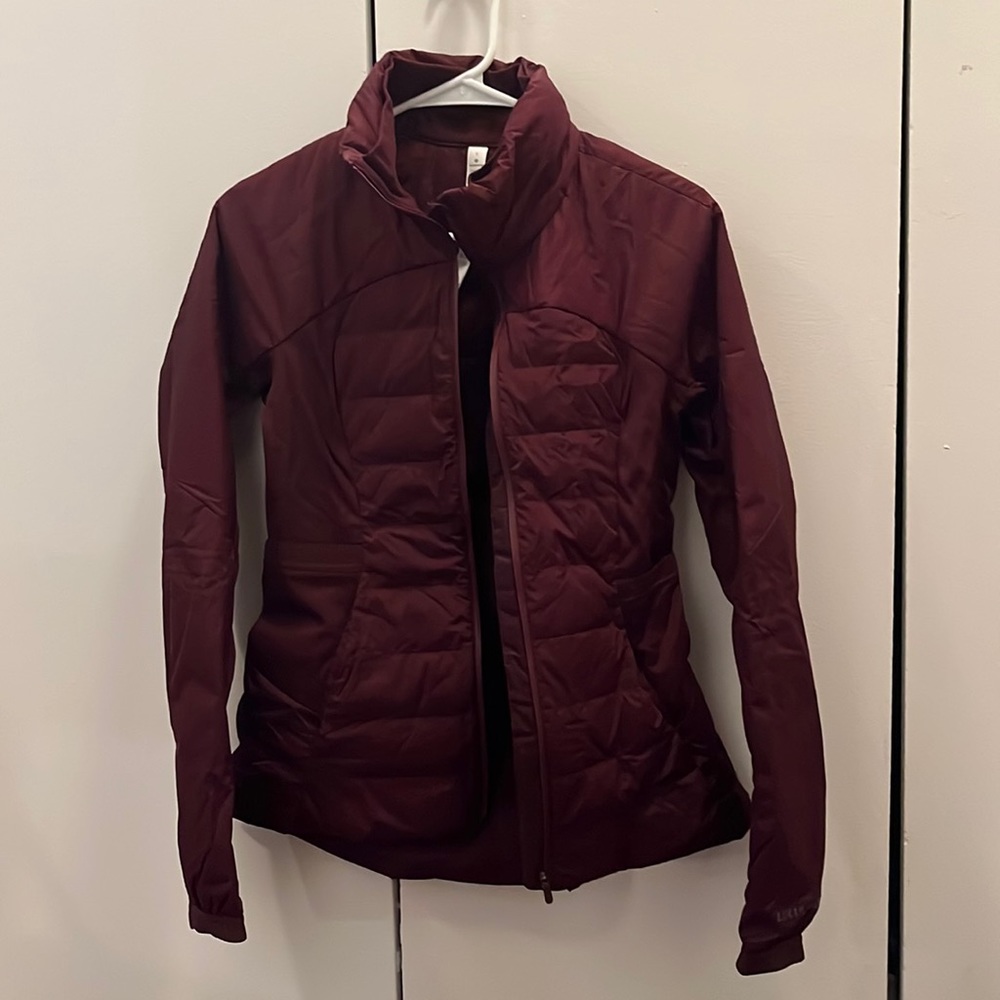 Lulu down for it all jacket in maroon
